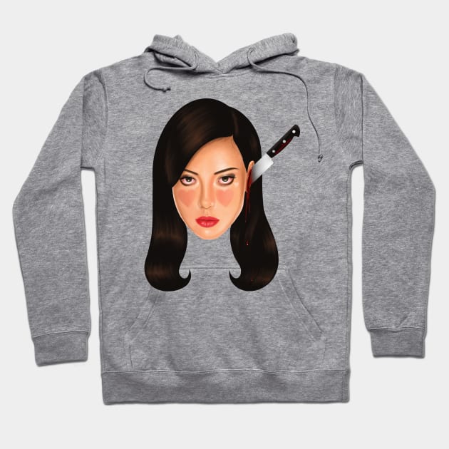 Aubrey Plaza Horror Film Hoodie by Nancyvheart 